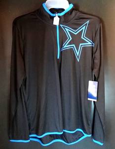 lot 172 image: DALLAS COWBOYS OFFICIAL GEAR PULLOVER - BLACK W BLUE MARKINGS - NEW W TAGS SIZE 2XL