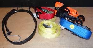lot 188 image: ASSORTMENT OF TIE DOWN STRAPS AS SHOWN