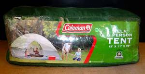 lot 195 image: COLEMAN VELA 6 PERSON TENT - UNUSED IN BAG $$