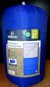 lot 202 image: Magellan Outdoor Rectangle Sleeping Bag 45 Degree 2.5lb - BLUE