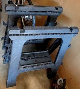 lot 252 image: PAIR OF FOLDOUT SAW HORSES