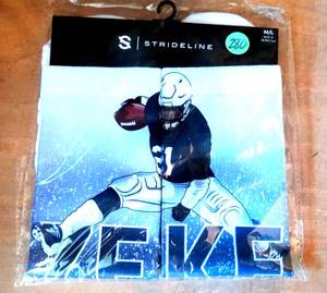 lot 280 image: Ezekiel Elliott Dallas Cowboys Strideline NFL Leap Crew Socks - Navy ML - NEW