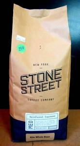 lot 294 image: GOURMET STONE STREET COFFEE - I KILO WHOLE BEAN RAINFOREST ESPRESSO $$