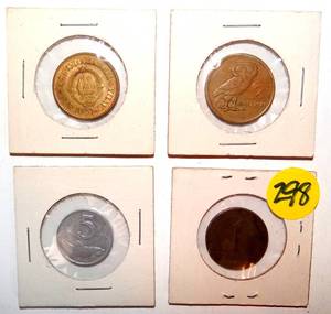 lot 298 image: ASSORTMENT OF FOREIGN COINS ENCASED