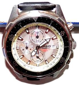 lot 299 image: Casio AMW-330 Mens Multi Dial Compass Bezel Tachymeter Dial Date Quartz Watch (NEED BAND) $$