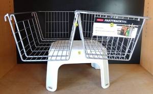 lot 309 image: KITCHEN STEP STOOL AND NEW HANGING RACKS