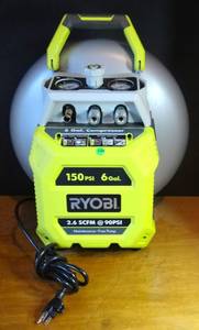 lot 329 image: BIG $ ITEM - NEWNEVER USED - Ryobi 6 Gal. Vertical Pancake UMC Compressor-YG601PV1 $$$