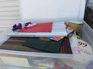 lot 51 image: Tub full of ribbons and bows for all occasions
