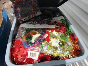 lot 99 image: Art and craft supplies in blue tote