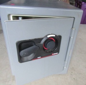 lot 172 image: 3100 Century safe. No code or key 18x16x18