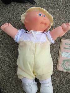 lot 8 image: Shirley Clair cabbage patch Doll born November 1st. Comes  with adoption and birth papers