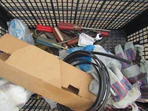 lot 18 image: AC gauges 2 levels, oil change gauge, assorted screw drivers