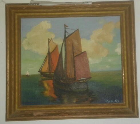 lot 29 image: Small Oil Painting