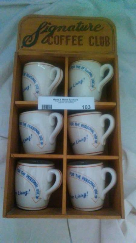 lot 103 image: Signature Coffe Cup