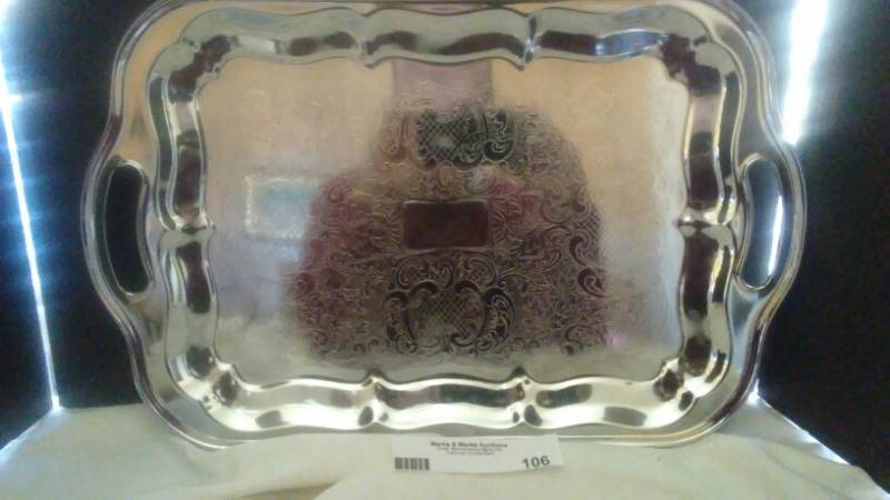 lot 106 image: Silver Tray