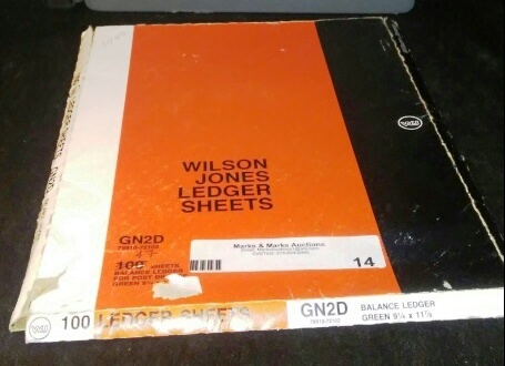 lot 14 image: Ledger Binder and Wilson Jones Sheets