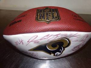 lot 50 image: LA Rams Autographed Wilson NFL Football