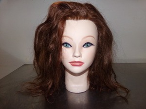 lot 57 image: Miss Taylor Mannequin Head for Hair StylingHair Dresser Training