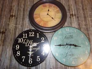 lot 110 image: Three Inspirational Decorative Wall Clocks