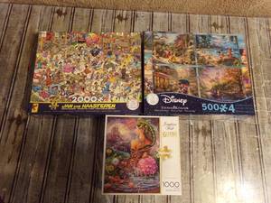 lot 111 image: 500, 1000 & 2000 Piece Puzzle Sets