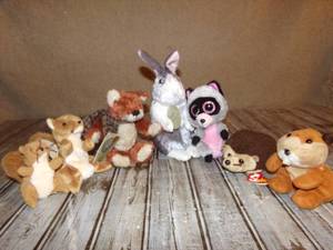 lot 123 image: Forest Animals Beanie Babies