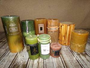 lot 136 image: Earth Tone Candles Assortment