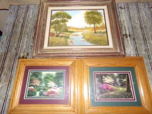 lot 131 image: Vintage Landscape Frame Art
