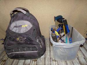 lot 166 image: Assorted Tools With Tool Back Pack