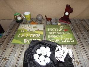 lot 146 image: Golf Decor &amp Golf Balls