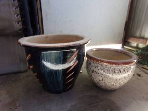lot 215 image: Two Ceramic Planter Pots