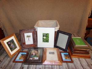 lot 170 image: Assorted Picture Frames with Basket