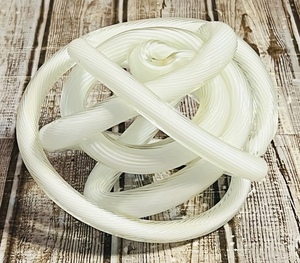 lot 221 image: White Knot Contemporary Glass Art
