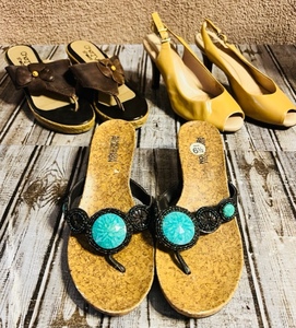 lot 227 image: Three Pairs of Womens Heels and Wedges Kenneth Cole Reaction, Cherry Shoes & Nurture Size 6 12