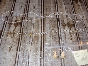 lot 263 image: Pearl Rosary With Pearl Necklace & Bunny Earrings