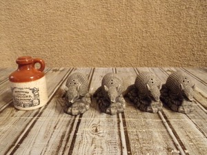 lot 300 image: Armadillo Salt Shakers & Demi Johns Choice Liquors Salt Shaker