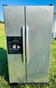 lot 17 image: Whirlpool Stainless Steel Side By Side Refrigerator