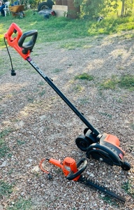 lot 8 image: Black &amp Decker Electric Edger and Hedge Trimmer