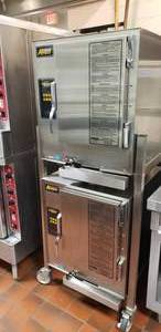 lot 3 image: Double Stacked AccuTemp Evolution Steamer, Model E64803E14000200, Retails for Over $24k