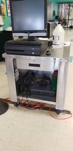 lot 11 image: Delfield Rolling Stainless Steel Cashiers Counter, Model SCS-30, Contents Not Included