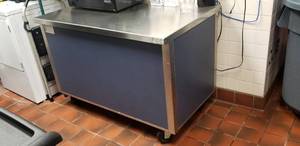 lot 17 image: Delfield All Purpose Rolling Counter w Stainless Steel Top, Model SC-50-NU