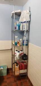 lot 44 image: InterMetro Metal Shelf, Measures 24 x 87 x 18