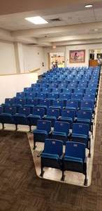 lot 55 image: Approx 93 Blue Folding Auditorium Seats, Left Section Only