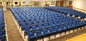lot 56 image: Approx 168 Blue Folding Auditorium Seats, Middle Section Only