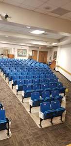 lot 57 image: Approx 109 Blue Folding Auditorium Seats, Right Section Only