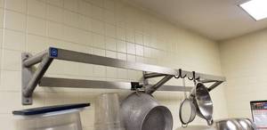 lot 23 image: Wall Mounted Steel Hanging Rack, 78