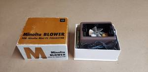 lot 34 image: Vintage Minolta Blower for Minolta Mini 35 Projector with Original Box