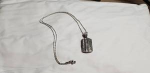 lot 95 image: Sterling Necklace and Pendant - Both Stamped 925