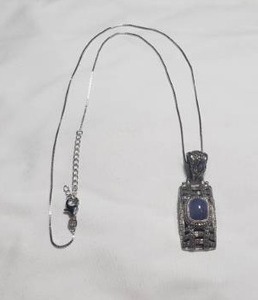 lot 106 image: Sterling Necklace and Pendant - Both Stamped 925