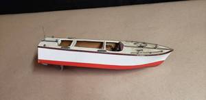 lot 135 image: Vintage Wooden RC Boat