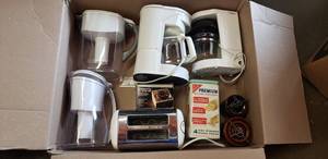lot 143 image: Lot of Miscellaneous Kitchen Items - Coffee Makers, Water Filters, Toaster, and More